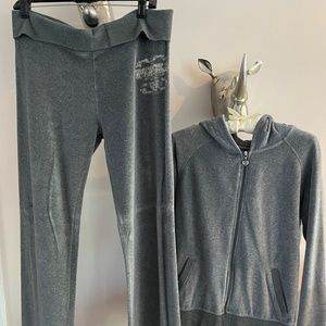 Victoria’s Secret Gray Velour Track Suit